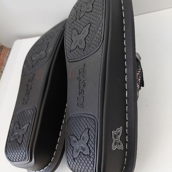 Alegria Black and Silver Woven Sandals - Picture 5 of 8